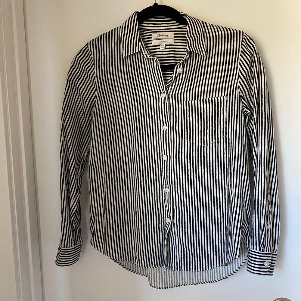 Soft Madewell Striped Button Down Shirt